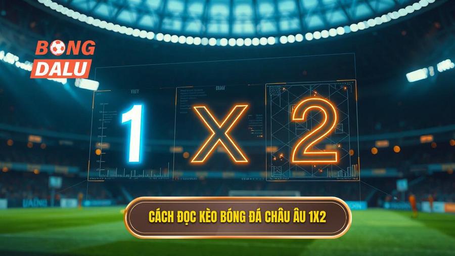 1. Cách đọc kèo bóng đá châu Âu 1x2